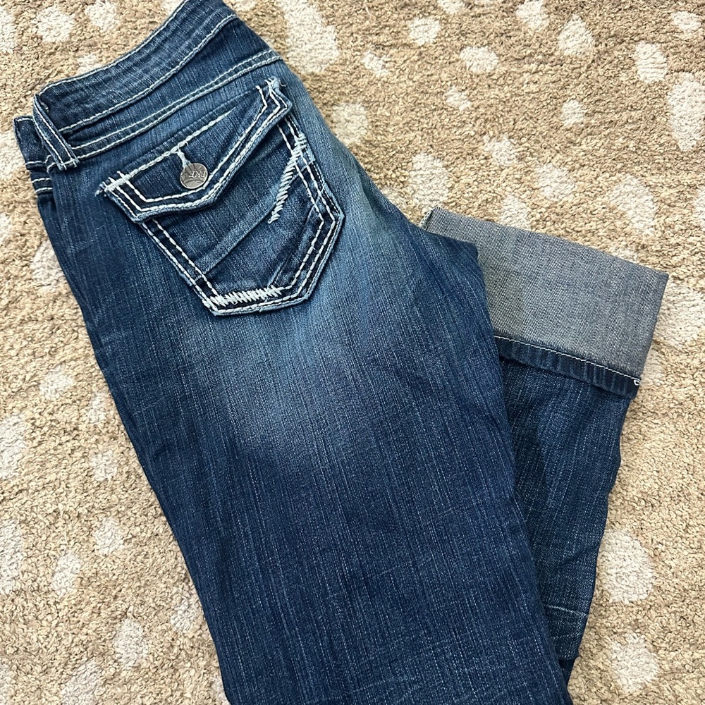 BKE Dark Blue Ankle Jeans